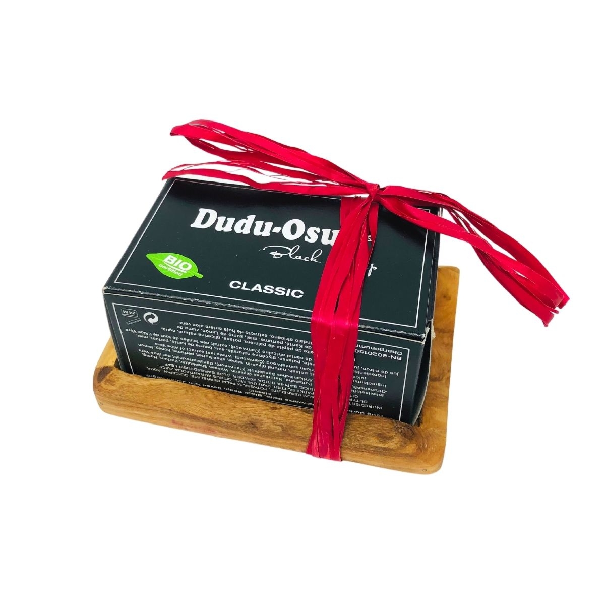 Dudu Spezial - Dudu Osun® Classic + Olivenholz Seifenschale rustikal