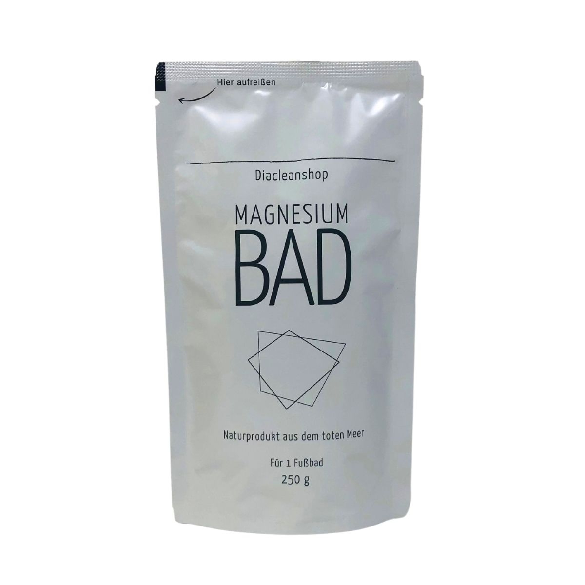 Magnesiumbad aus Magnesium Flakes (250g) für ein Fußbad im praktischen Tütchen