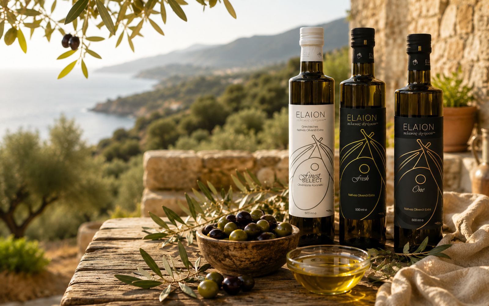 Griechisches Olivenöl von Elaion