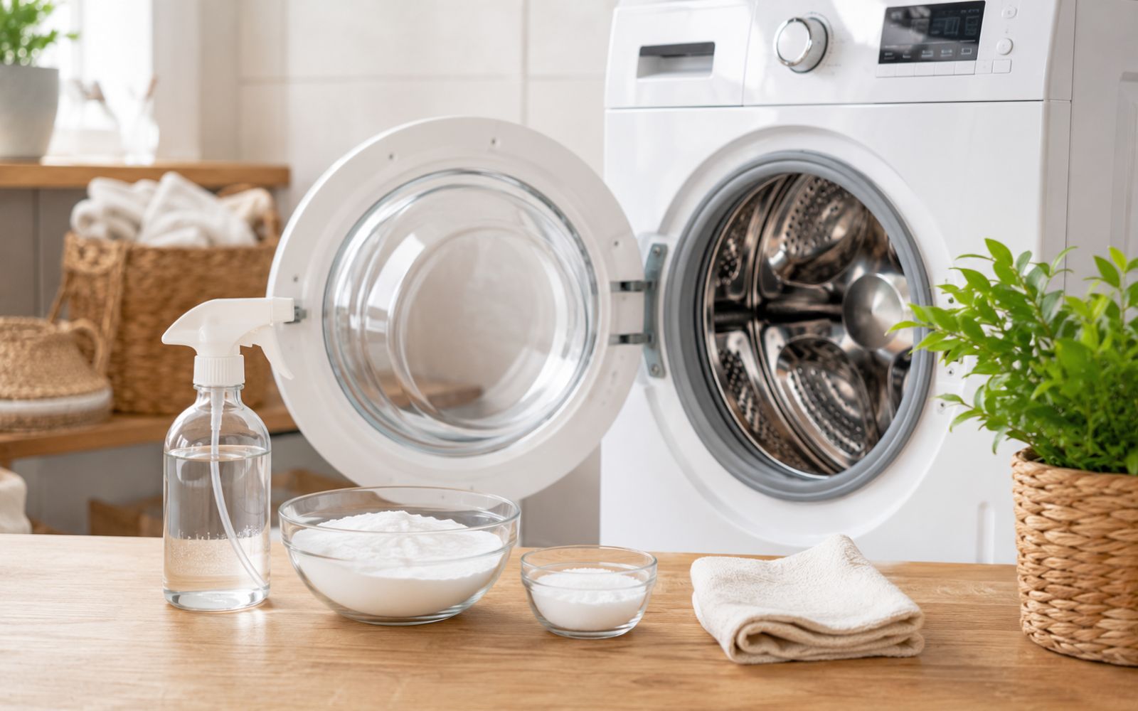 Waschmaschine reinigen mit Natron und Zitronensäure