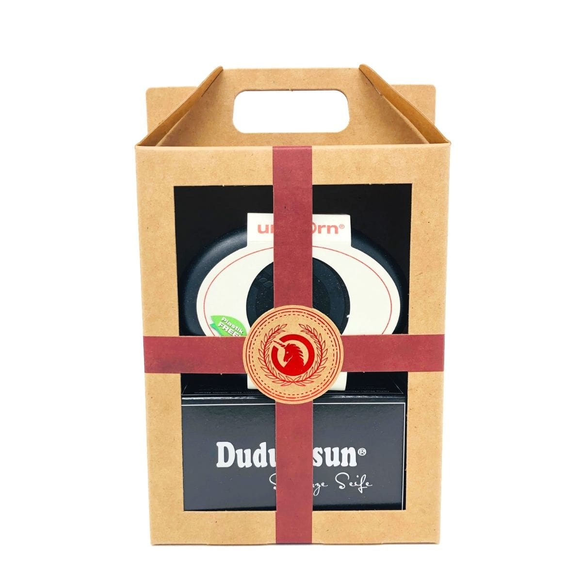 Geschenkset unicorn® Seifendose + Dudu Osun® Classic