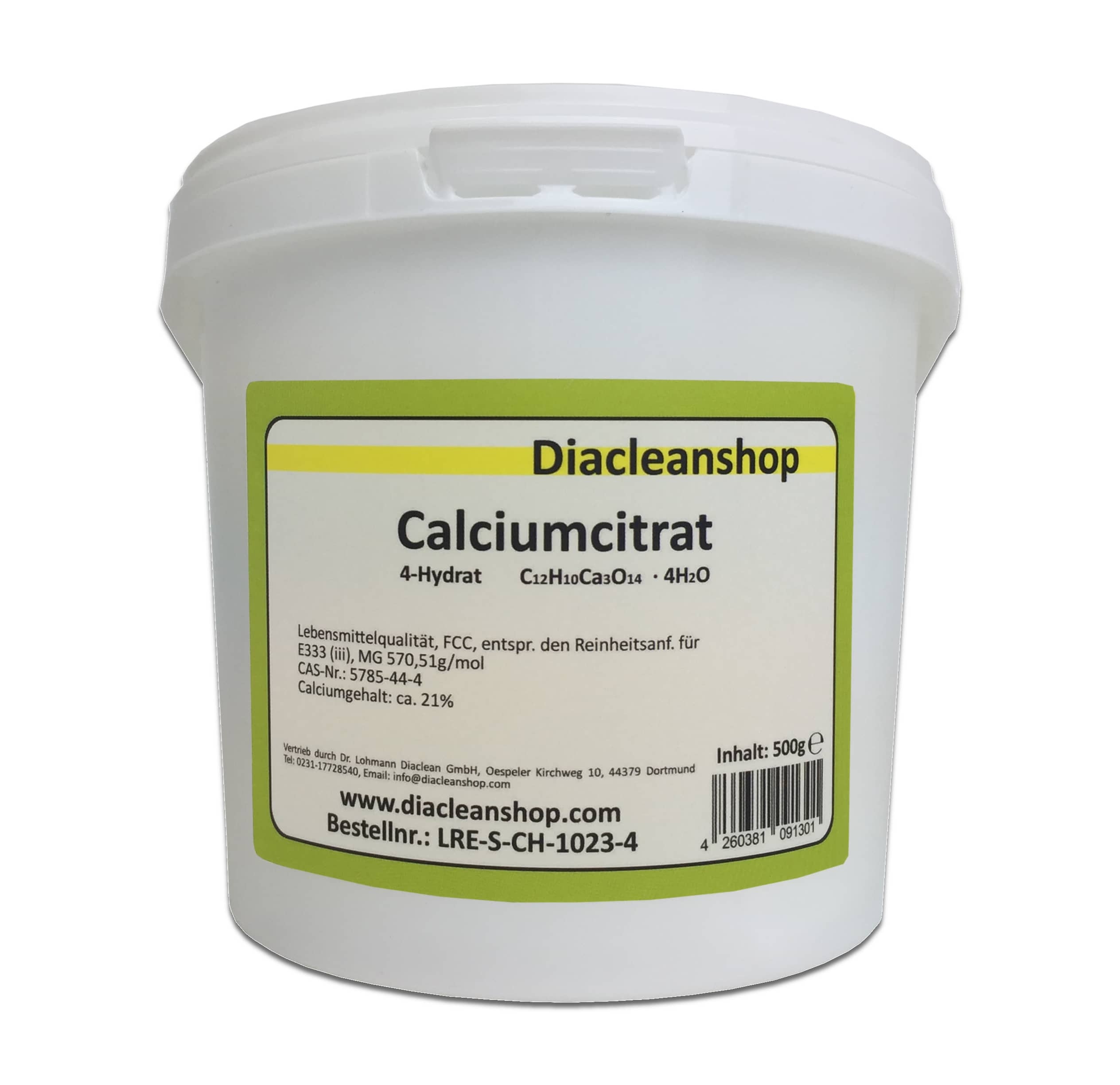 Calciumcitrat - Lebensmittelqualität - Salz der Zitronensäure 0,5kg