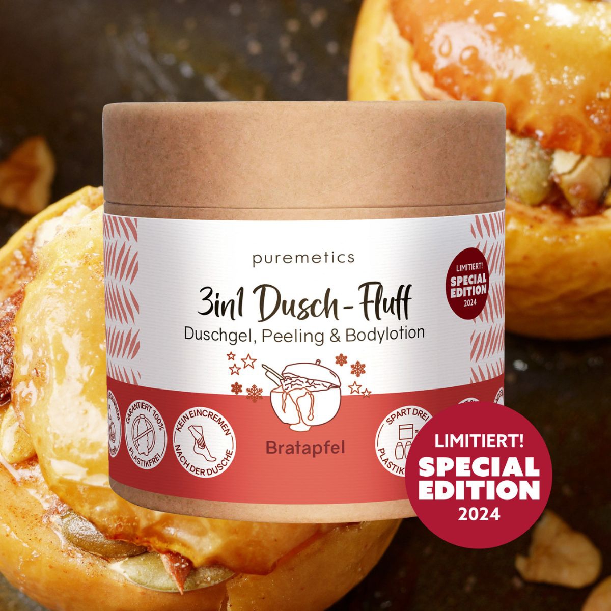 3in1 Dusch-Fluff Bratapfel