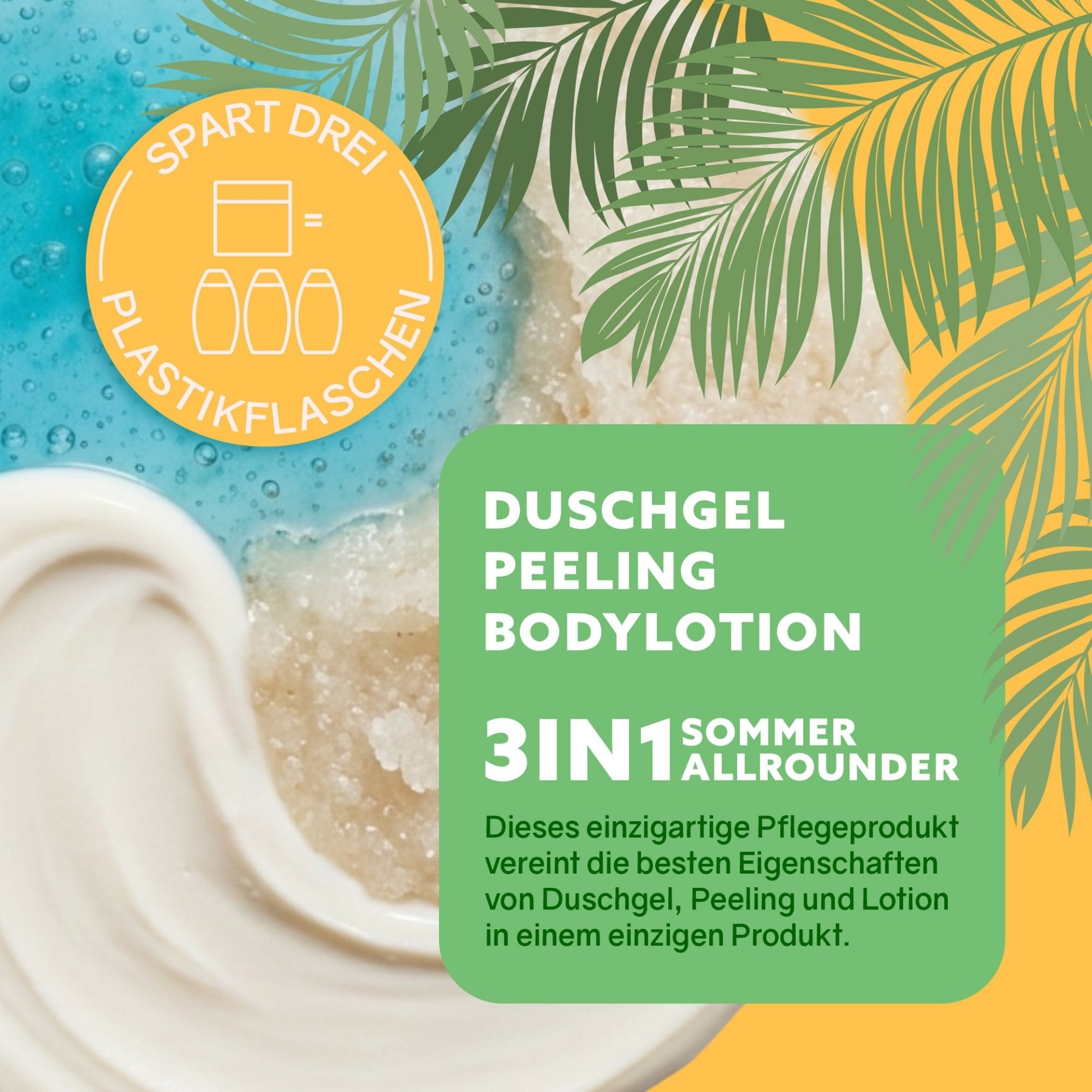 3in1 Dusch-Fluff Brasilien vereint Duschgel_ Peeling und Bodylotion in einem Produkt