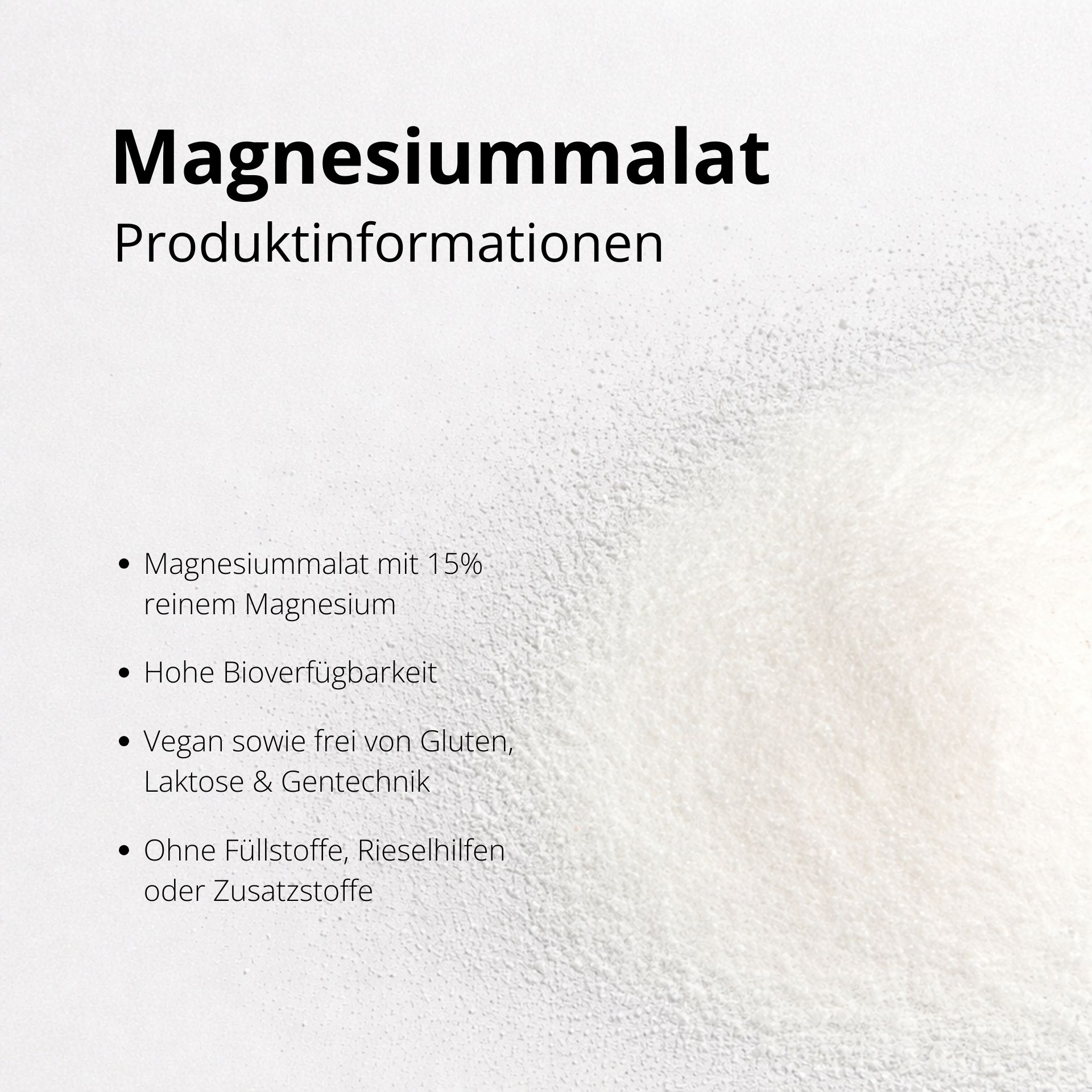 Produktinformationen zu Magnesiummalat Pulver mit Eigenschaften und Vorteilen