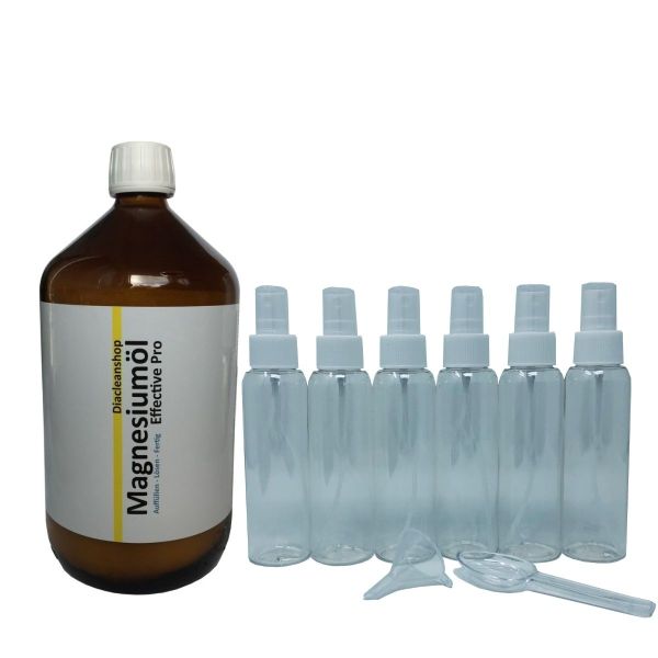 Magnesiumöl Effective Pro 1000ml PLUS 6 Sprühflaschen