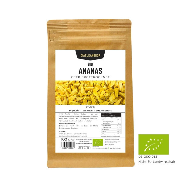 Bio Ananas gefriergetrocknet 100g