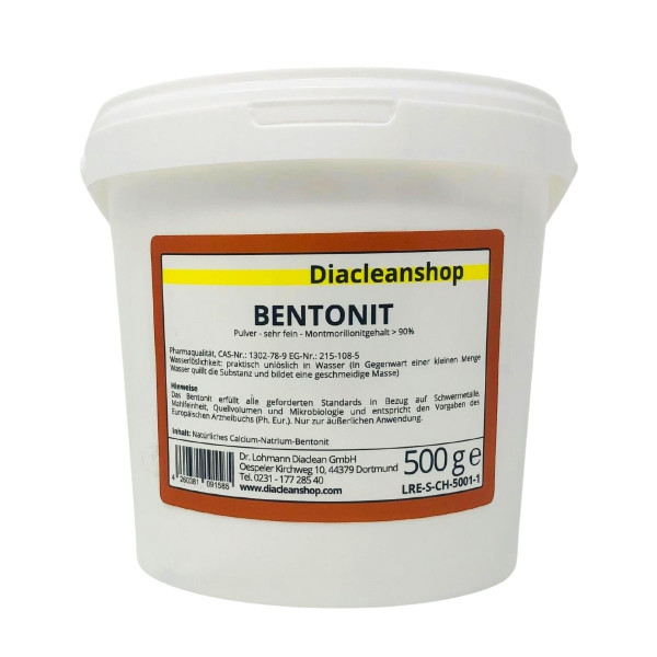 Bentonit Pulver sehr fein Pharmaqualität 500g 